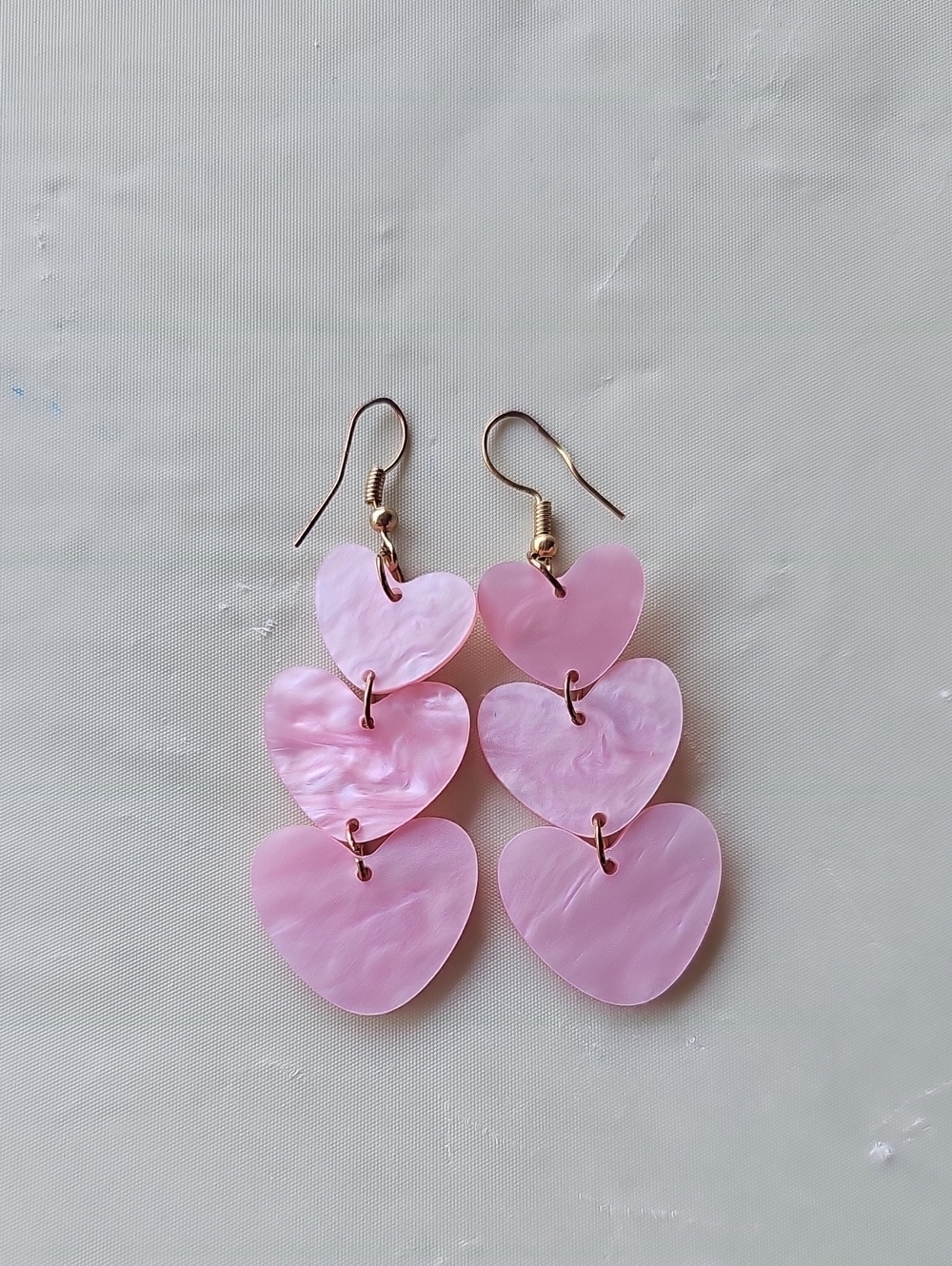 Pink Heart Drop Earrings - Women Jewelry